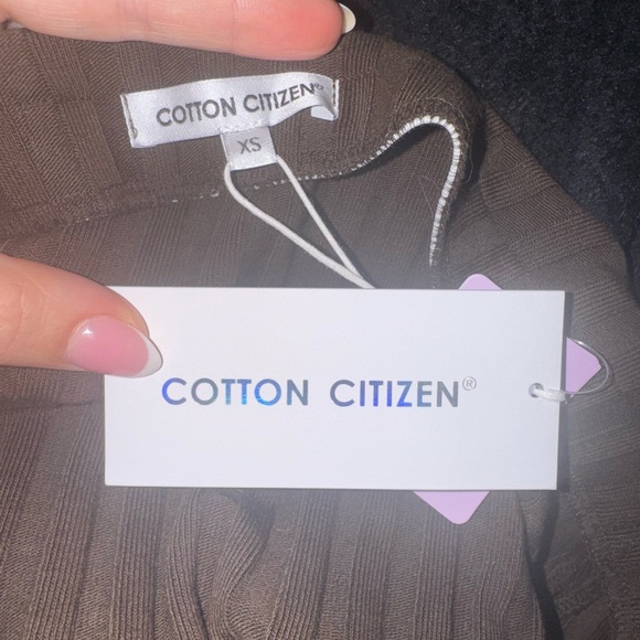 REVOLVE x Cotton Citizen NWT Brown Ribbed Cutout Midi Skirt 🤎 Size XS 🤎 - Picture 5 of 5